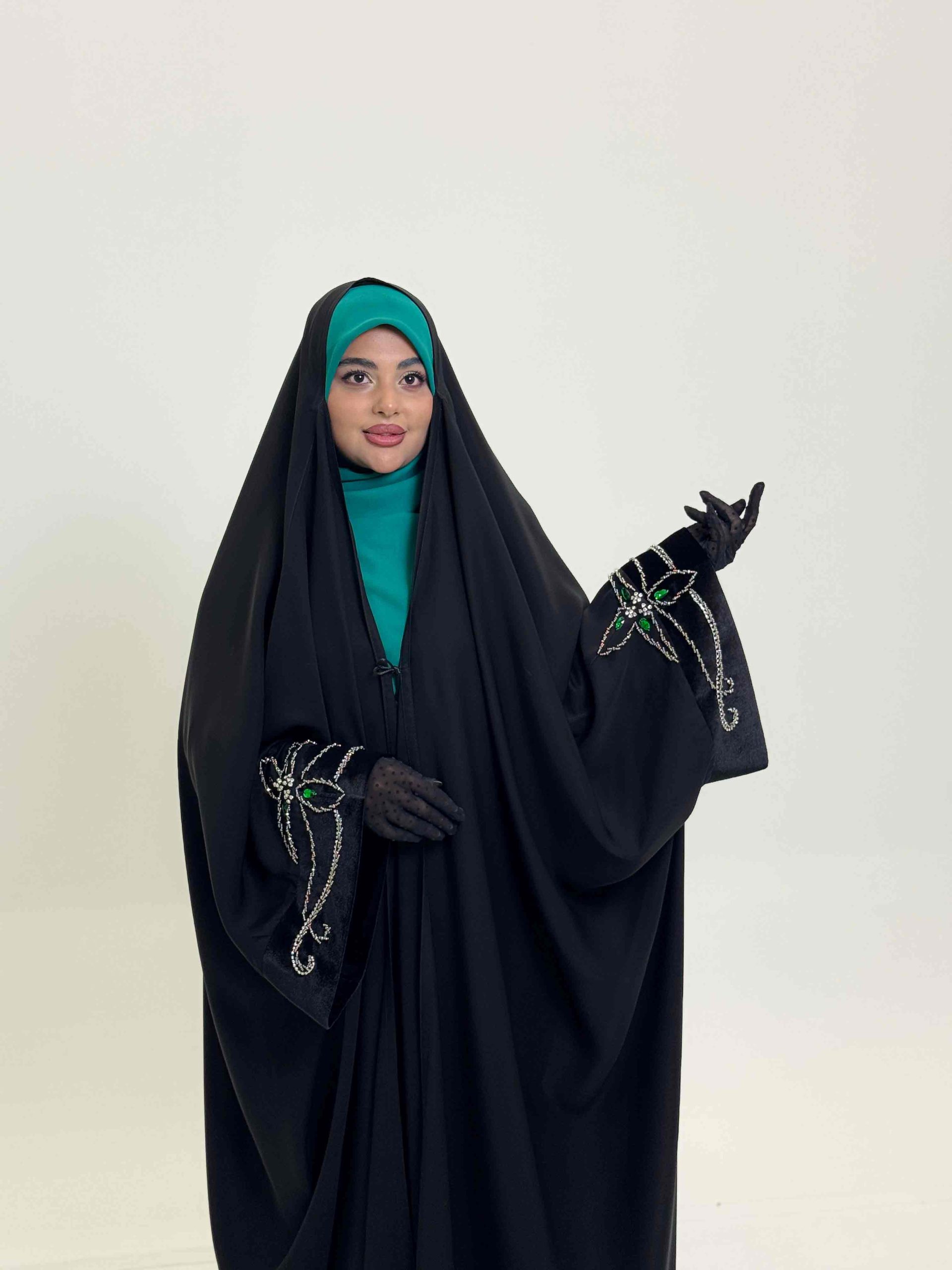 چادر یاسمین سوسن سرمه دوزی - Image 5