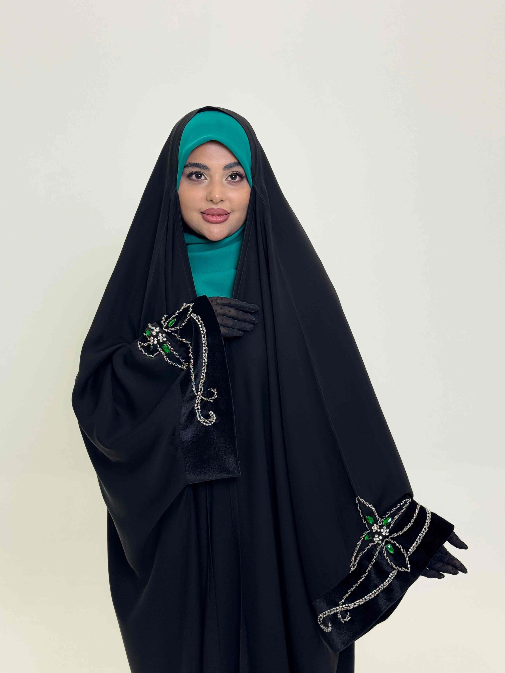 چادر یاسمین سوسن سرمه دوزی - Image 6